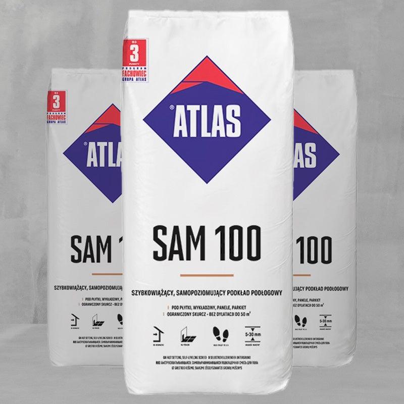 Atlas SAM 100 Egaline 3-30mm Gipsgebonden Anhydriet 25kg - Leeuw Bouwmaterialen