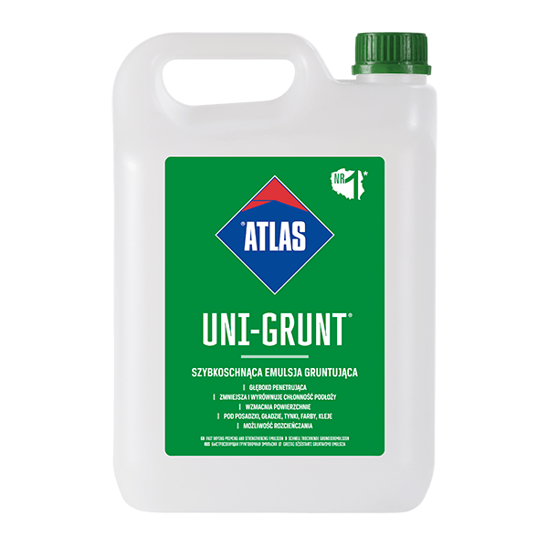 Atlas Uni-Grunt Primer Voorstrijk Zuigend 1 Liter / 5 Liter - Leeuw Bouwmaterialen